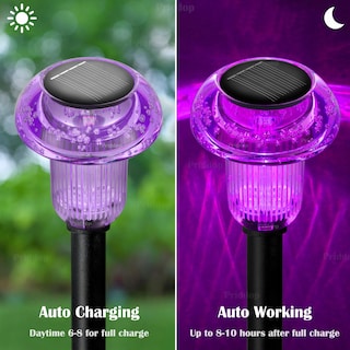 Foto 4 | Foto 4 | Luces Solares Priddop Para Halloween 16 Unidades Led Moradas Para Exteriores - Venta Internacional.