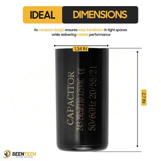 Foto 3 | Foto 3 | Condensador De Arranque De Motor Seentech 243-292uf 110-125vac 50/60 Hz - Venta Internacional.