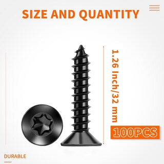 Foto 2 | Foto 2 | Tornillos Para Madera Tpohh #10 X 3 2 Cm Cabeza Plana Torx/star 18-8 Ss 100 Unidades - Venta Internacional.