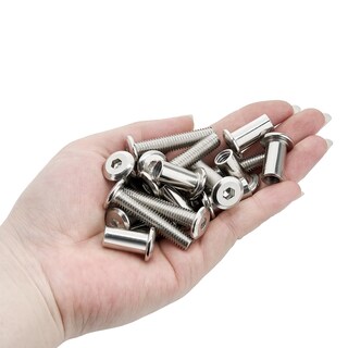 Foto 3 | Foto 3 | Pernos Para Muebles Xrfoiniu 50 Unidades M8 X 40 Mm Plateados Con Tuerca Cilíndrica - Venta Internacional.