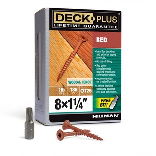 Foto 1 | Foto 1 | Tornillos Para Madera Deck Plus 48424 Exterior #8 X 1-1/4 186 Unidades Rojos - Venta Internacional.