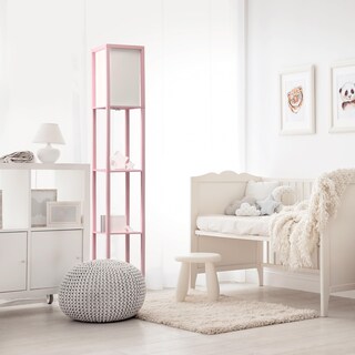 Foto 6 | Foto 6 | Lámpara De Pie Simple Designs Lf1014-lpk Etagere Organizer Color Rosa Claro - Venta Internacional.