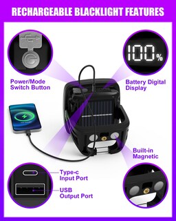 Foto 2 | Foto 2 | Batería Recargable De Luz Negra Sayitwill De 6000 Mah Paquete De 2 - Venta Internacional.