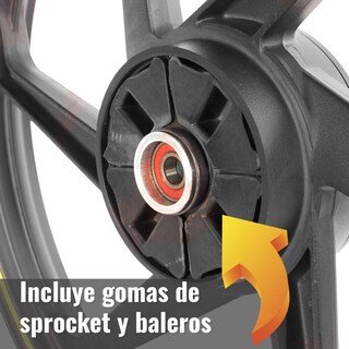 Foto 5 | Foto 5 | Rin Completo Trasero Aspas 1.85x18 Moto Ryder Kinlley