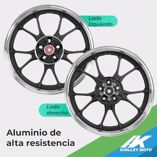 Foto 4 | Foto 4 | Rin Completo Trasero Aspas Moto Nitrox 250 Negro Mate Kinlley