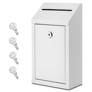 Foto 1 | Foto 1 | Caja De Donación Eienhoshi De Metal Montada En La Pared Con Candado Color Blanco Paquete De 1 - Venta Internacional.