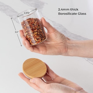 Foto 3 | Foto 3 | Spice Jars Bloomondo Vaso Vacío De 200 Ml Con Tapa De Bambú Paquete De 12 - Venta Internacional.