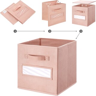Foto 4 | Foto 4 | Cubos De Almacenamiento Artsdi 33 X 33 X 33 Cm Tela Rosa (juego De 8) - Venta Internacional.