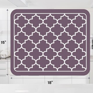 Foto 3 | Foto 3 | Alfombrilla Wiselife Para Secar Platos Superabsorbente Grande Color Morado - Venta Internacional.