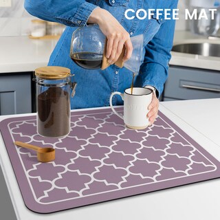 Foto 7 | Foto 7 | Alfombrilla Wiselife Para Secar Platos Superabsorbente Grande Color Morado - Venta Internacional.