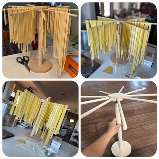 Foto 5 | Foto 5 | Estante De Secado De Pasta Tinada Wood De Gran Capacidad Para Pasta Fresca - Venta Internacional.