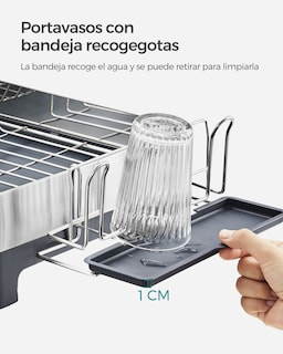 Foto 5 | Foto 5 | Escurreplatos De Acero Inoxidable Con Caño Giratorio Extraíble Antihuellas Encimera Cocina 57.2x31.7 Cm