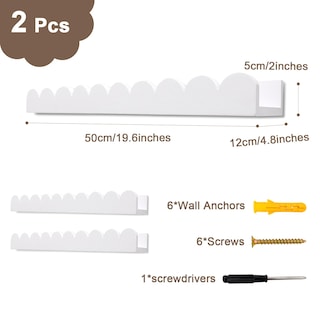 Foto 4 | Foto 4 | Estantería Infantil Icnjdmopclean Flotante Festoneada  50 Cm  Blanca - Venta Internacional.