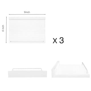 Foto 2 | Foto 2 | Estantería Flotante Ryofobetto  Pequeña Granja  6 X 23 Cm  Juego De 3 Unidades  Color Blanco - Venta Internacional.