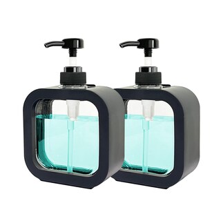 Foto 1 | Foto 1 | Dispensador De Jabón Goujfol Para Baño Y Cocina (2 X 300 Ml Negro) - Venta Internacional.