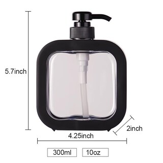 Foto 2 | Foto 2 | Dispensador De Jabón Goujfol Para Baño Y Cocina (2 X 300 Ml Negro) - Venta Internacional.