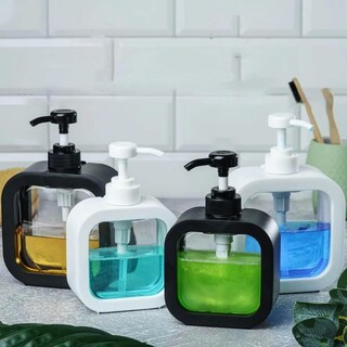 Foto 7 | Foto 7 | Dispensador De Jabón Goujfol Para Baño Y Cocina (2 X 300 Ml Negro) - Venta Internacional.