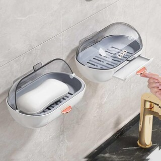 Foto 1 | Foto 1 | Soporte Para Jabonera Nicavkit Montado En La Pared Con Tapa Paquete De 2 - Venta Internacional.