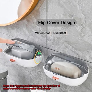 Foto 2 | Foto 2 | Soporte Para Jabonera Nicavkit Montado En La Pared Con Tapa Paquete De 2 - Venta Internacional.