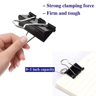 Foto 3 | Foto 3 | Clips De Encuadernación Aellabus Tamaño Grande 5 1 Cm 72 Unidades Acero Templado Negro - Venta Internacional.