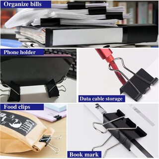 Foto 4 | Foto 4 | Clips De Encuadernación Aellabus Tamaño Grande 5 1 Cm 72 Unidades Acero Templado Negro - Venta Internacional.