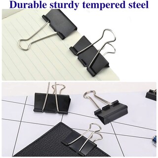 Foto 5 | Foto 5 | Clips De Encuadernación Aellabus Tamaño Grande 5 1 Cm 72 Unidades Acero Templado Negro - Venta Internacional.