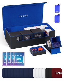 Foto 1 | Foto 1 | Caja De Almacenamiento De Tarjetas Uaono Mtg 5 En 1 Con 4 Cajas Pequeñas Color Negro Y Azul - Venta Internacional.