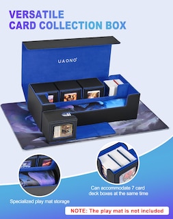 Foto 4 | Foto 4 | Caja De Almacenamiento De Tarjetas Uaono Mtg 5 En 1 Con 4 Cajas Pequeñas Color Negro Y Azul - Venta Internacional.