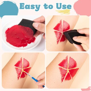 Foto 5 | Foto 5 | Juego De Esponjas Para Pintura Facial Bnjzwjj 50 Unidades Para Niños Y Adultos - Venta Internacional.