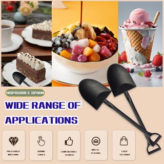 Foto 4 | Foto 4 | Cucharas De Postre Desechables De Plástico Oaaxbbecco En Forma De Pala (50) - Venta Internacional.