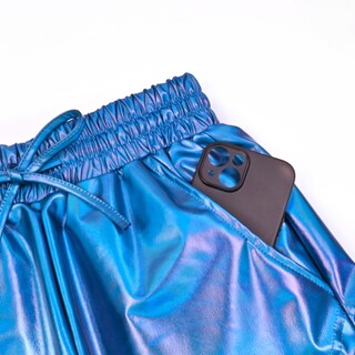 Foto 4 | Foto 4 | Pantalones Cortos Perfashion Alien Azul Brillante Para Halloween Para Mujer - Venta Internacional.