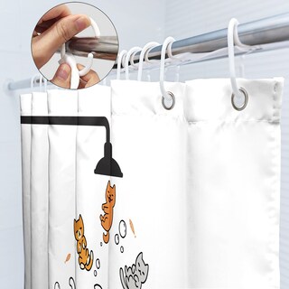 Foto 3 | Foto 3 | Cortina De Ducha Svbright Cute Cat Kids Impermeable 180 X 180 Cm - Venta Internacional.