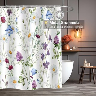 Foto 2 | Foto 2 | Forro De Cortina De Ducha Llscl De Tela Azul Colgante Con Forma De Orquídea 180 X 180 Cm - Venta Internacional.