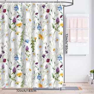 Foto 5 | Foto 5 | Forro De Cortina De Ducha Llscl De Tela Azul Colgante Con Forma De Orquídea 180 X 180 Cm - Venta Internacional.