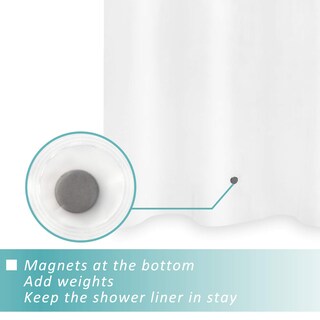 Foto 6 | Foto 6 | Cortina De Ducha Mrs Awesome Short 180 X 168 Cm Peva Frost - Venta Internacional.