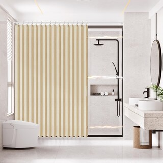 Foto 7 | Foto 7 | Cortinas De Ducha Ajazz Magnéticas Plegables De Poliéster Beige - Venta Internacional.