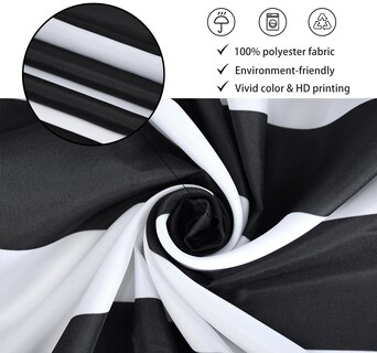 Foto 5 | Foto 5 | Cortina De Ducha Gkleasg A Rayas Blancas Y Negras De 180 X 180 Cm - Venta Internacional.