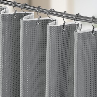 Foto 1 | Foto 1 | Juego De Cortinas De Ducha Vipfree Waffle 3 En 1 258 G/m² 180 X 180 Cm Gris - Venta Internacional.