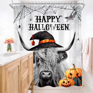 Foto 4 | Foto 4 | Cortina De Ducha Ambzek Halloween Cow Rústica Otoño 150 X 180 Cm - Venta Internacional.