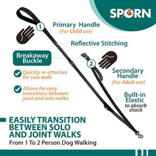 Foto 5 | Foto 5 | Correa Para Perro Sporn Child Co Walk De Doble Asa Color Rosa Resistente - Venta Internacional.