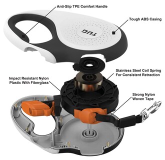 Foto 5 | Foto 5 | Correa Retráctil Para Perros Tug 360° Cinta De Nailon De 16 Pies Sin Enredos - Venta Internacional.