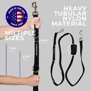 Foto 7 | Foto 7 | Correa Para Perro Hands Free Activedogs Bandolera De Nailon 2 3 M Negra - Venta Internacional.