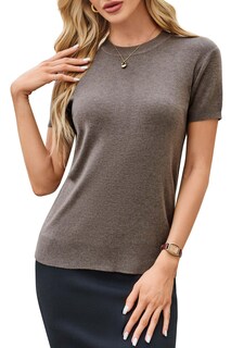 Foto 2 | Foto 2 | Top Arach&cloz - Jersey Holgado De Manga Corta Para Mujer Talla S Color Blanco - Venta Internacional.