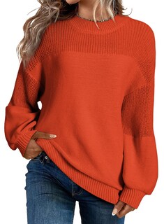 Foto 1 | Foto 1 | Jersey Dokotoo De Punto Casual Para Mujer Manga Larga Naranja Xl - Venta Internacional.