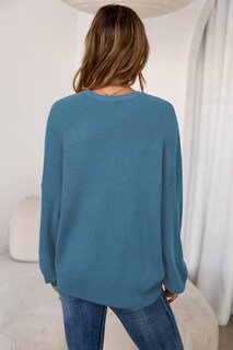 Foto 4 | Foto 4 | Jersey Arach&cloz Oversized Batwing De Mezcla De Lana Azul Para Mujer - Venta Internacional.