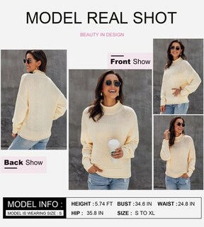 Foto 3 | Foto 3 | Suéter Dokotoo De Otoño De 2025 Con Cuello Alto Y Manga De Murciélago Para Mujer - Venta Internacional.