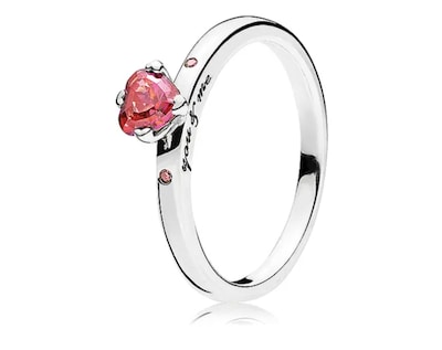 Foto 1 | Foto 1 | Anillo Con Bano De Plata Xtellar Con Rubí Corazón