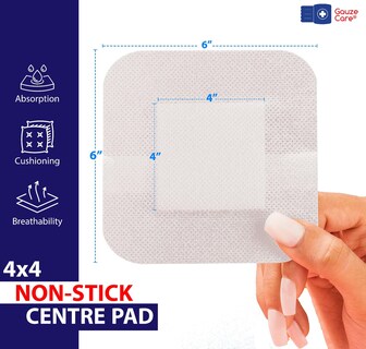 Foto 2 | Foto 2 | Adhesive Island Dressing Gauzecare 15 X 15 Cm 25 Unidades Estériles - Venta Internacional.