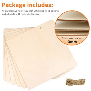Foto 4 | Foto 4 | Cuadrados De Madera Craft Fswcck 7 Unidades 30 X 30 Cm Madera De Tilo 3 Mm - Venta Internacional.