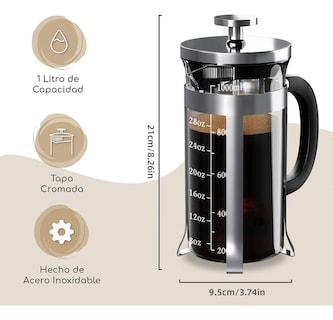 Foto 4 | Foto 4 | ''cafetera Prensa Francesa Café Té Int Acero Inoxidable 1 Lt ''